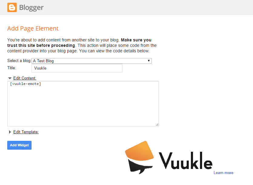 Install Vuukle on a Blogger blog 02